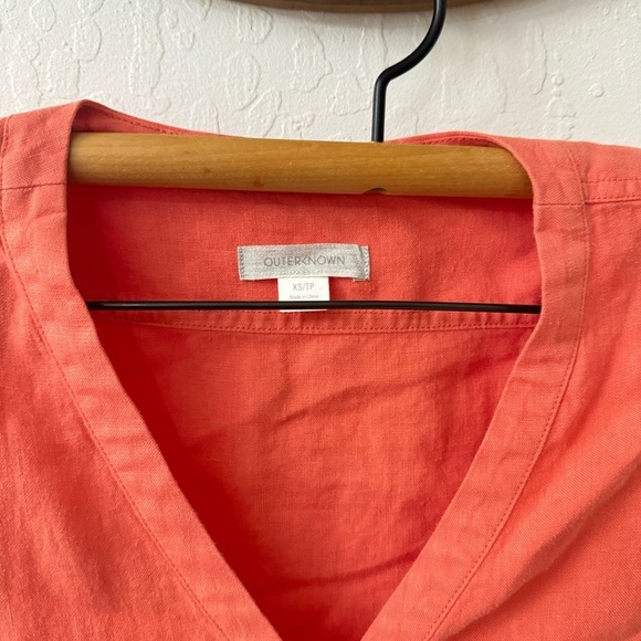 Outerknown Retrograde Linen Sunset Orange Pink Jumpsuit XS - Picture 7 of 11